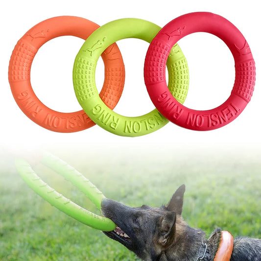 Dog Toys Pet Flying Discs EVA Dog Training Ring Puller Resistant Toys For Dogs Floating Puppy Bite Ring Toy Interactive